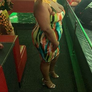 Multicolored midi dress